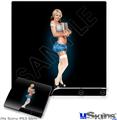 Decal Skin compatible with Sony PS3 Slim Janelle Pin Up Girl