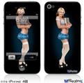 iPhone 4S Decal Style Vinyl Skin - Janelle Pin Up Girl