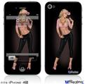 iPhone 4S Decal Style Vinyl Skin - West Side Diva Pin Up Girl