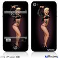 iPhone 4S Decal Style Vinyl Skin - Leti Pin Up Girl