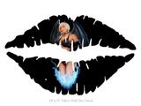 Earthly Possesion - Kissing Lips Fabric Wall Skin Decal measures 24x15 inches