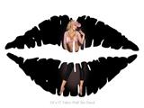 West Side Diva Pin Up Girl - Kissing Lips Fabric Wall Skin Decal measures 24x15 inches